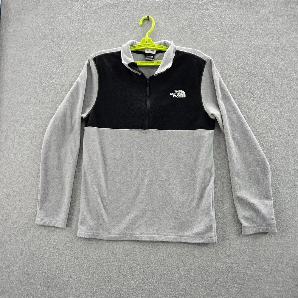 The North Face Men Sweatshirt‎ S Gray Colorblock Astro Ridge Fleece Logo